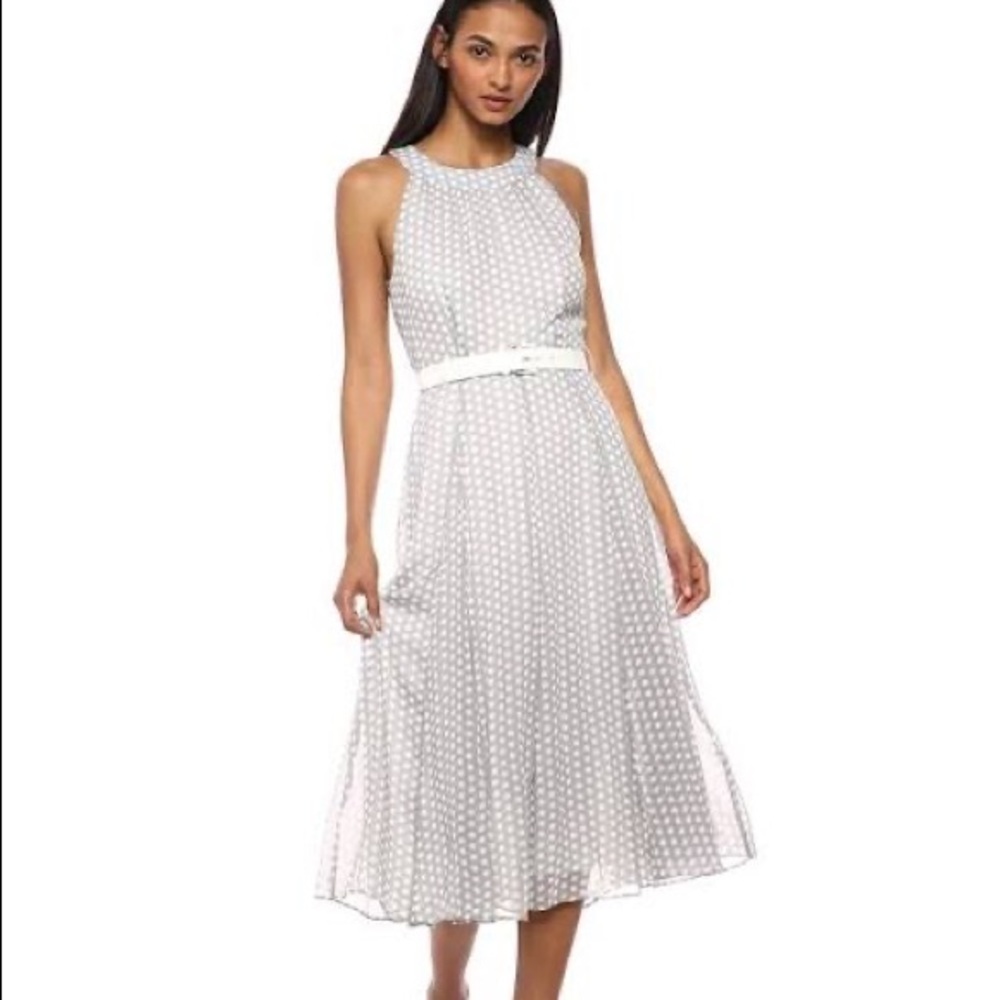 Tommy Hilfiger gray and white polka dot dress